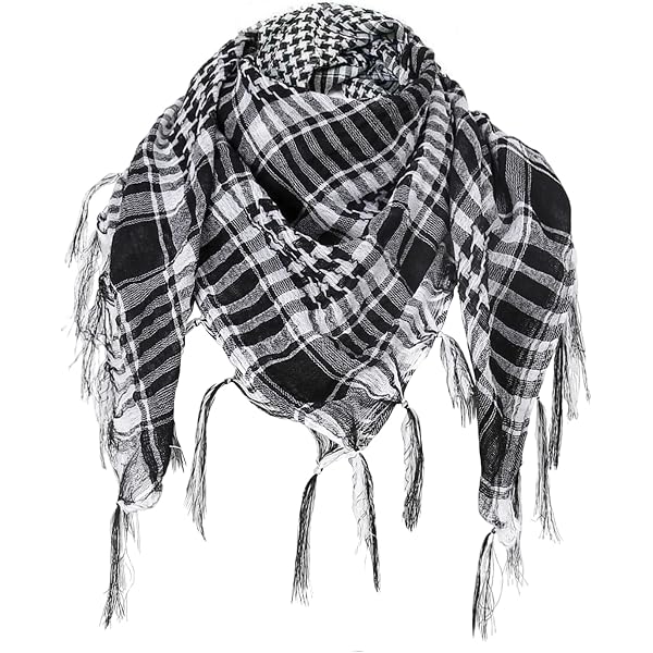 Keffieh keffieh palestinien keffieh arabe de haute qualité 119,4 cm en coton Shemagh - Large