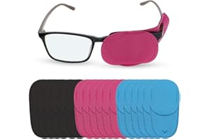 Mezrkuwr 18 lembi per occhiali, riutilizzabili per occhiali, in tessuto non tessuto, per ambliopia, strabismo, per adulti e bambini