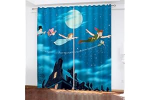 SMNVCKJ Peter Pan - Tenda oscurante termica, per soggiorno, camera da letto e cameretta dei bambini (8,220 x 215 cm)