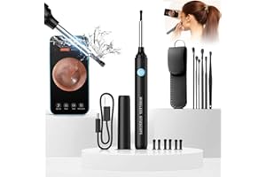 Ohrenschmalz Entferner Otoskop,Xnyker WiFi Ohrenreiniger, 5 Milionen Pixel 1920P Ultradünne HD Drahtlos Wasserdicht Ohr Endoskopmit 3.5mm Linse und 6 LEDs, für iPhone, iPad und Android-Smartphones