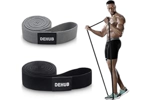 DEHUB Opaska do ćwiczeń gimnastycznych 2 szt, wysoka elastyczność tkanina długie taśmy oporowe siłownia trwałe taśmy do podciągania wspomagania podciągania fitness trening masy ciała