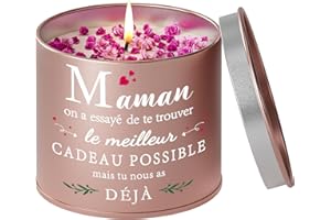 WELSKY Cadeau Maman: Bougies Parfumées Dans des Pots en Métal pour Fête des Mères, Anniversaire et Noël