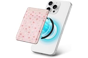 VULKIT Magsafe Wallet mit 2 Magnetringen, 2 Elastischen Fächern und RFID-blockierendem Magnetkartenhalter für iPhone, Samsung Galaxy und Andere Smartphones