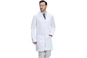Dr. James Męski Fartuch Laboratoryjny, Dopasowany Krój, Kieszenie na Smartfony i Tablety