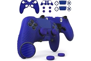 Foamy Lizard Eclipse PS5 Edge Controller Skin Combo Set, Dock-kompatibel, Schutzaufkleber, rutschfeste, weiche Gel-Silikon-Abdeckung, Frontplatte und Daumengriffe für PlayStation 5 DualSense Edge