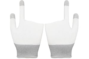 Rosixehird Touchscreen-Handschuhe, Touch Screen Finger Sleeve, Leitfähige Faserfingerspitzen, Finger Sleeve Empfindliche, Geeignet IOS-Handyspiele, Weiß