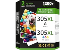 APEXCOLOR 305XL Cartouches Remplacement pour Cartouche HP 305 XL Noir et Couleur, Encre 305 Cartouche d'encre Imprimante pour HP Deskjet 2820e/2720e/2722e Plus 4220e/4122e Envy 6032e/6430e