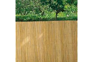 BONERVA | Bambú Media Caña | Cañizo de Bambú Caña para cerramientos y decoración de Jardín, balcón y Exteriores | 1,5x5 Metros