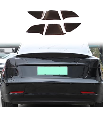 Deliciousticker Precut Vinyl Tint Overlays For Tesla Model 3 Rear Tail Light Reflectors