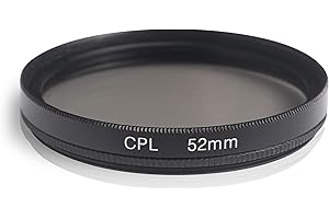 Ares Foto® 52mm Filtro de polarización Circular. Circular Polarizing Filter. Fabricado en Aluminio y Vidrio óptico. Compatible con Canon Sony Nikon Fujifilm Tamron Sigma Olympus