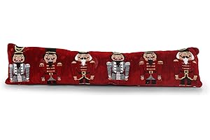 Ashley Mills Christmas Snowman Presents Red Home Draught Excluder Chenille Draught Stopper (Xmas Nutcracker)