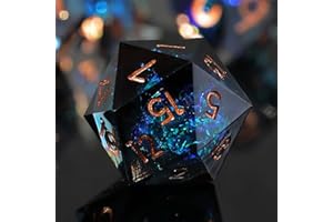 ELIFEL Dadi D&D D4 D6 D8 D10 D12 D20 D% Dadi DND Set 7 pezzi Poliedrici Fatti a Mano Resina con Bordi Affilati per Dungeons and Dragons Pathfinder Roll Giochi da tavolo Giochi RPG MTG con Confezione Regalo