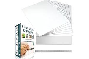 OYAYUBI 25 Pcs A3 Foam Board, White, Multi Pack, Poster Board 5mm in Thickness, Polystyrene Foam Sheet 420mm x 297mm, for Painting, Presentations, Arts and Crafts, Photo Mounting, Model Making