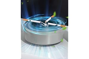 JEJA Popielniczka Oczyszczacza Powietrza, 2 W 1 Bezdymne, Bezzapachowe, Wiatroodporne Popielniczki, Oczyszczacz Powietrza Popielniczki Do Domu, Biura, Blatu - Szary