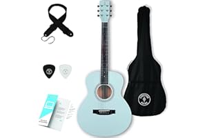 Stretton Payne 3/4 Size GA Mini Steel String Acoustic Guitar, 36 inch Grand Auditorium Body, Limited Edition Academy Series Small Body Big Sound Travel Guitar - California Blue
