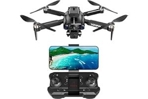 JICICUXI Drohne mit Kamera,Drohne mit Kamera 4K für Kinder Bürstenloser Motor 2 Akkus Lange Flugzeit Drohne mit Kamera Erwachsene Follow Me, unter 249g-Schwarz