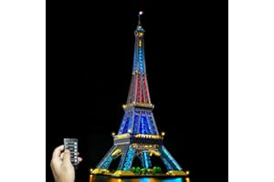 cooldac LED Licht-Kit Kompatibel mit Lego 10307 The Eiffel Tower Building Set, Led Beleuchtungs Set Kompatibel mit Lego 10307 Eiffelturm-Remote Control Version (nur Lichter, Keine Modelle)