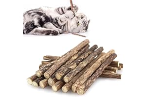 SeaMorn Natural Matatabi Silvervine Cat Chew Sticks - 30Pcs Catnip Toys for Dental Care, Teeth Grinding and Molar Health - for Kittens