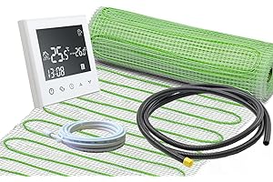 Elektrische Fußbodenheizung UltraPro für Fliesen 160 W/m² Komplett-Set mit Thermostat RT-50 weiß (1 m² - 0,5 x 2 m)