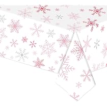 3-Pack Purple & Blue Snowflake Plastic Tablecloths - 54x108 Inch, Winter Wonderland Party Decor - View #14