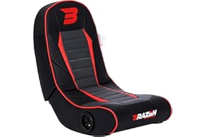 BraZen Sabre 2.0 Bluetooth Floor Rocker Esports Gaming Chair with Speaker Sound Foldable Children Chair - Largest British Brand - Red