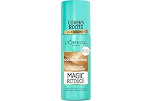 L'Oréal Paris Magic Retouch Instant Root Spray, Light Golden Blonde. Delivers flawless coverage for grey regrowth in 3 seconds. The 75ml shade blends seamlessly for quick, easy application.