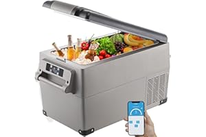 VEVOR Frigorifero Termoelettrico Portatile 35L, Frigorifero da Viaggio per Auto, Mini Frigorifero per Auto, Mini Frigorifero per Bevande con LCD