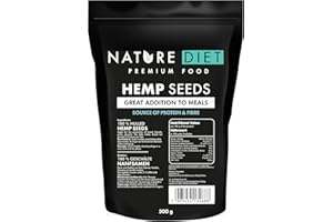 Nature Diet Semi di Canapa | 500 g | Decorticati | Ricchi di Proteine & Fibre | Vegano, Senza Glutine & Senza Lattosio | Ideale per Keto, Smoothies & Dolci, 500g