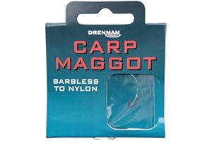 Drennan Carp Maggot Hooks To Nylon 14 To 4lb Barbless Qty 8