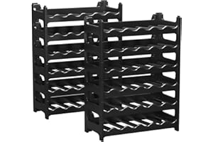 ARTECSIS Cantinetta Portabottiglie in Plastica Modulare 72 Bottiglie Nero
