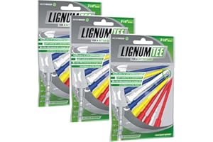 Lignum Tees Lot de 3 sachets de 12 sachets de 82 mm de long (36 teaux) Couleur : multicolore