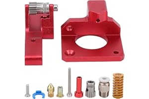 ‎LIEBEWH Ekstruder do drukarki 3D, zespół podwójnej przekładni, podawanie ekstrudera, zestaw do modernizacji podwójnego wytłaczania aluminium, do oryginalnych czerwonych akcesoriów do drukarki Ender‑3/CR-1