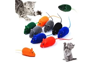 SHFSDHF Pack of 10 Mice Toys for Cats, Cats, Interactive Toys, Kittens, Mice, Cat, Mini Funny Cat Toy for Cats, Kitty, Ideal Cat Toy for Entertaining House Tigers