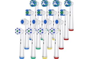 AnjoCare Replacement Brush Heads Compatible with Oral B Braun, Pack of 16 Electric Toothbrush Heads for Oral B Including 4 Styles, Professional Toothbrush Heads for Oral B Pro1000 Pro1500 Pro3000