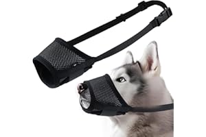 badaren Maulkorb für Hunde, Hund Maulkorb mit Verstellbarem Riemen, Sicher und atmungsaktiv, Hundemaulkorb für große, mittlere und kleine Hunde geeignet, verhindert Beißen, Kauen und Bellen