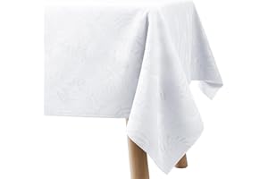 Filumi Tovaglia 140x340 cm bianco, lavabile, per interni ed esterni, motivo geometrico Eris