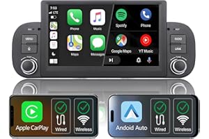 THIHPHOATLI Autoradio per Fiat Panda 2013-2020,con Sistema Linux & Display IPS 7",CarPlay Wireless e Android Auto Integrati,Comandi al volante originali,Bluetooth 5.0,RDS AM/FM,USB,EQ/DSP & Alta Potenza