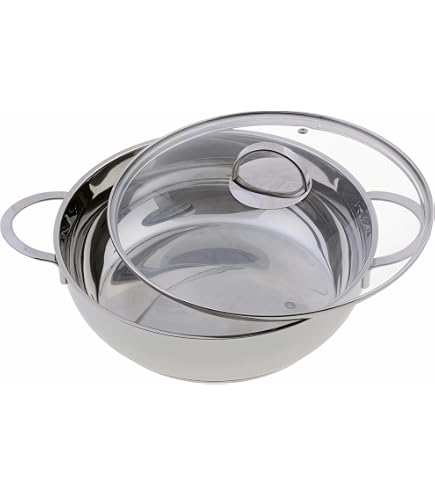 Wok Inox 32 Cm GRÄWE Avec Couvercle Verre Et Grille - Compatible Induction