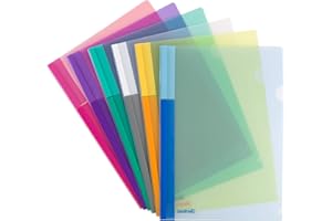 DJOIS Tarifold Es 511529 – Pack 24 Carpeta Dossier Uñero Portafolios A4 PP, Colores Traslúcidos - 24 uds