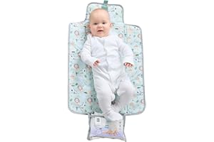 BABY POLAR GEAR Polar Gear Baby Changing Mat – Wipe-Clean Changing Mat for Newborns – Travel Changing Mat with Pocket – Padded, Foldable Changing Matt Baby – Safari