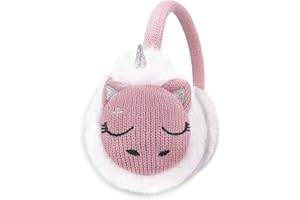 Gifts Treat Orejeras Orejeras para Niñas con Diseño de Felpa y Lentejuelas Abatibles