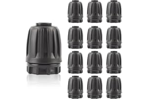 Kalolary 12Pcs 1/2 Pollici Raccordi di irrigazione a goccia Tappi finali per tubi di irrigazione da 16 mm, linea di gocciolamento Connettori Goof Plug per sistema di irrigazione giardino prato