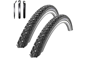 MAXXI4YOU 2 x Schwalbe Winter Fahrradreifen K-Guard Reflex Winterreifen 42-622 (28 x 1,60) inkl. 3 Reifenheber