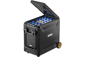 BougeRV Aspen 50 Pro Nevera Portátil de Compresor de 50 litros, Nevera para Coche (de -20℃ a 20℃), 12/24V DC y 110-240V AC, para Coche, Camping, Viaje