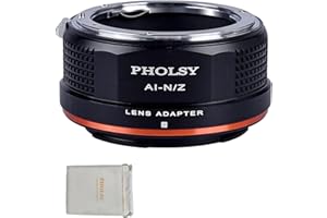 PHOLSY Enfoque Manual FTZ Adaptador de Objetivo Compatible con Objetivos Nikon F y Cuerpo de Cámara Nikon Z, Nikon F a Z