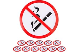 YOUR DAY MATE Naklejka zakaz palenia, 12 szt, średnica Ø 5 cm, folia samoprzylepna, lepka, naklejka zakaz palenia, znak zakazu palenia papierosów, znak zakazu palenia, znak zakazu palenia papierosów