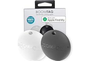 Boompods Boomtag Tracker Tag 2 Pack, Item Finders - Smart Bluetooth Tracker Devices, Luggage Tracker for Suitcases, Children, Pet, Wallet - Sustainable Key Finder Compatible with Apple Find My App