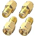 GNAFOTU 4 Pcs SMA Female to RP-SMA Male Jack Adapter SMA Male Plug to SMA Female Connector Coaxial Coax Adapter for WiFi Antenna Repeaters Radio Signal Extension Cable(B)