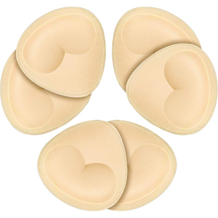 TopBine Beha-inzetstukken, behapads, uitneembaar, voor sportbeha, bikini, ondergoed, 3 paar, ronde XL