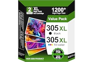 LXPRINTON 305XL Ink Cartridges Replacement for HP 305 Ink Cartridges Black and Colour, Printer Ink 305 XL for HP 305XL for DeskJet 2700 2710e 2720e Plus 4100 4120e Envy 6000e 6010e 6020e 6030e 6032e Pro 6400